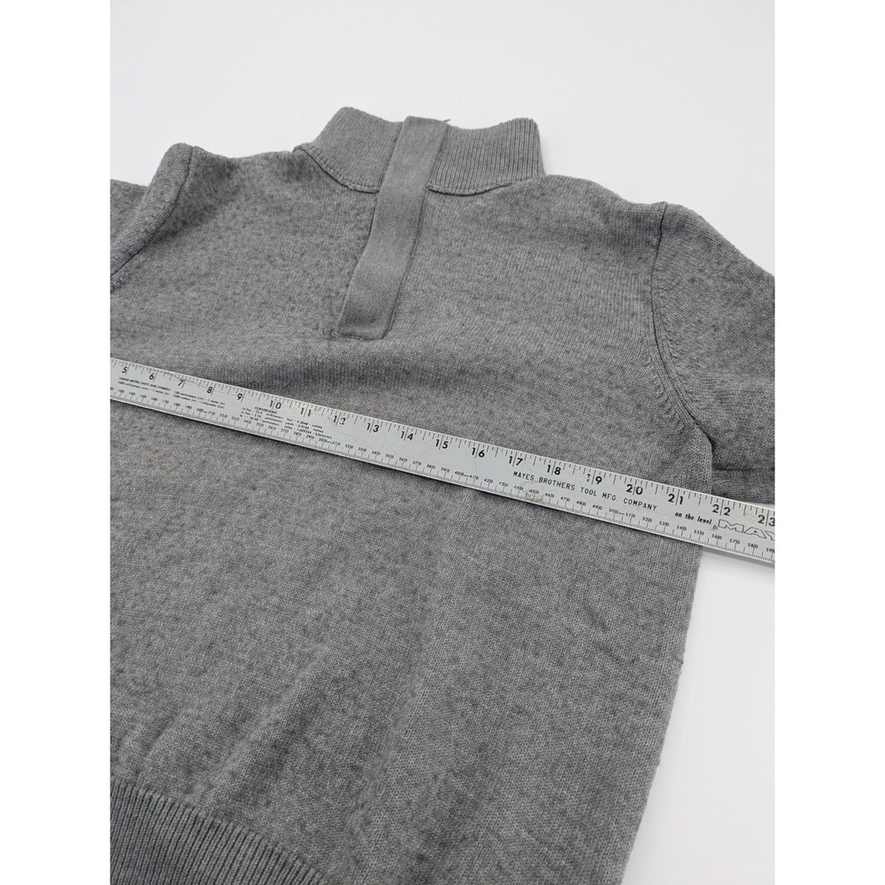 Banana Republic Mock Neck Sweater Mens XL Grey Italian Wool Military Epaulets - Picture 5 of 10